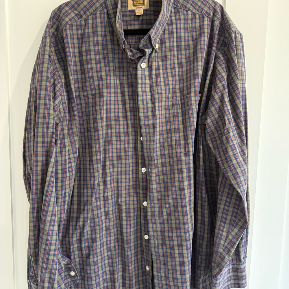 The Foundry Supply Co. Multicolor Plaid Button-Down Shirt